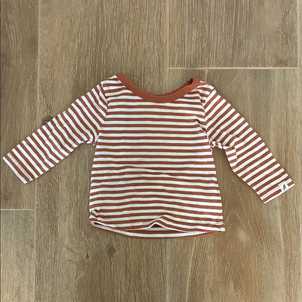 Easy-peasy Striped Long Sleeve Kids Tee 6-9M